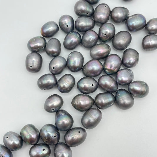 10mm Top Drilled Gray Pearl Single Bead.