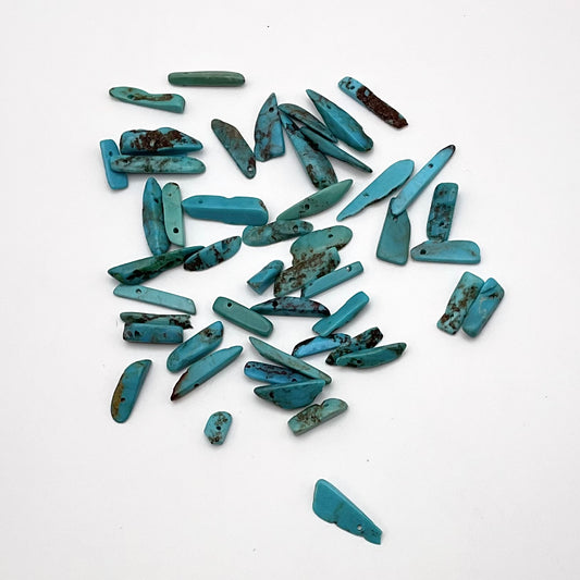 12 to 15mm Turquoise Sticks Smooth Single Beads.