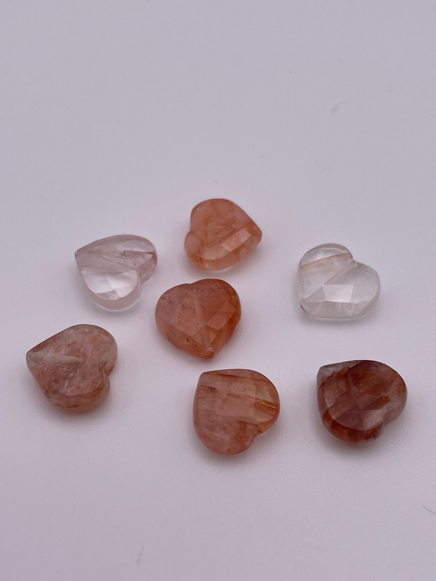 12mm Hematoid Quartz Heart Single Bead.