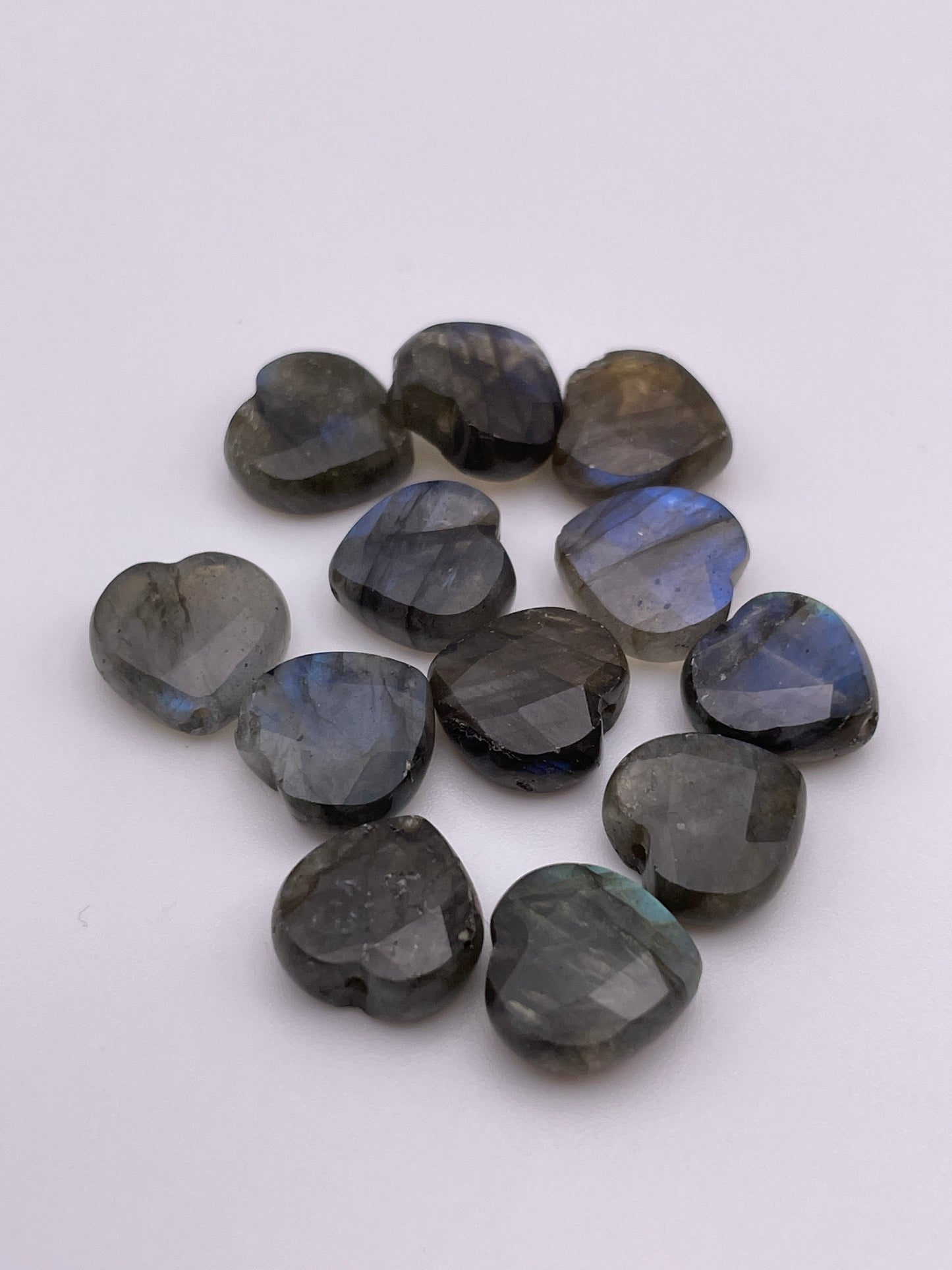 12mm Labradorite Heart Single Bead.