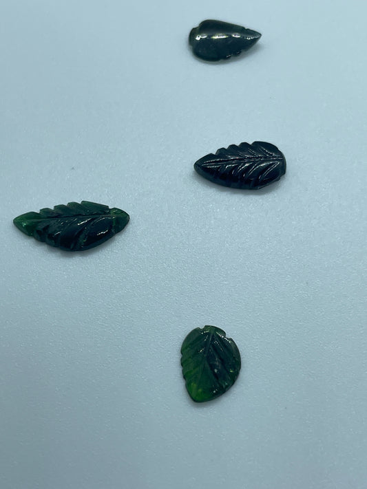 12mm Watermelon Tourmaline Leaf Single Bead.