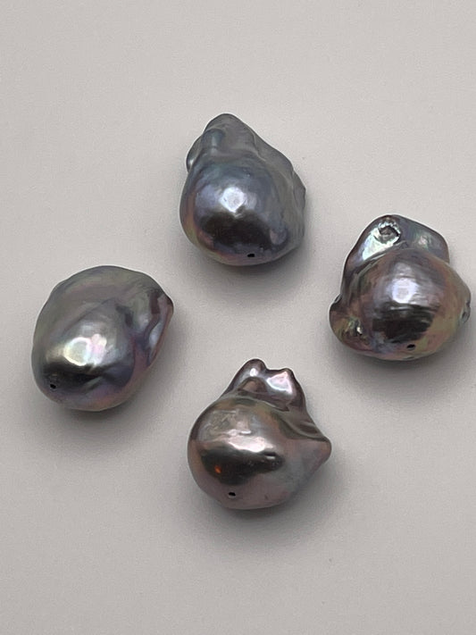 14 to 17mm grey baroque pearl.