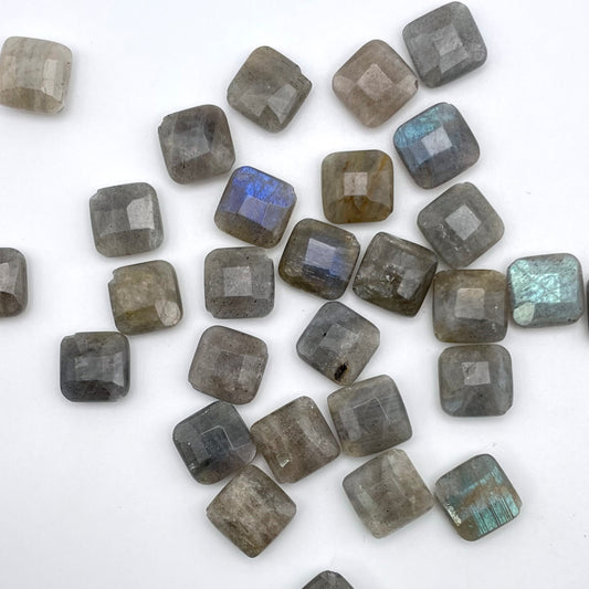 14mm Labradorite Squares Faceted.