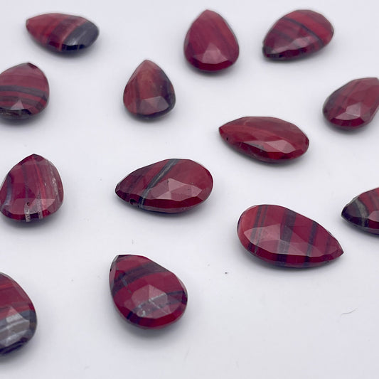 15 to 20mm Red Jasper Top Drill Teardrop.