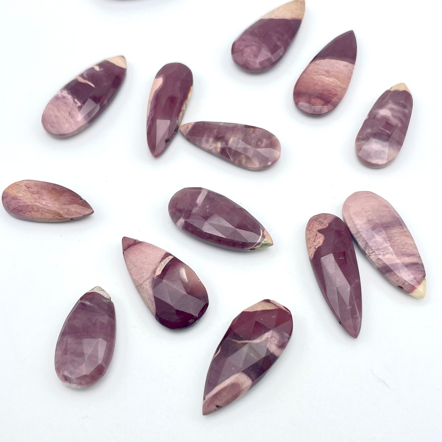 30mm Mookaite Jasper Top Drill Teardrop Single