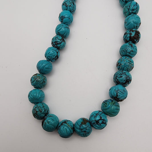 8mm Carved Turquoise