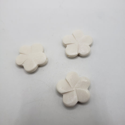 Large White Flower Bead Single