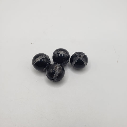 Black Round Decorative Bead Single