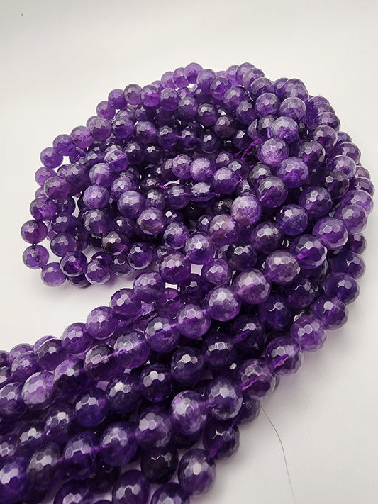 8mm Amethyst Faceted