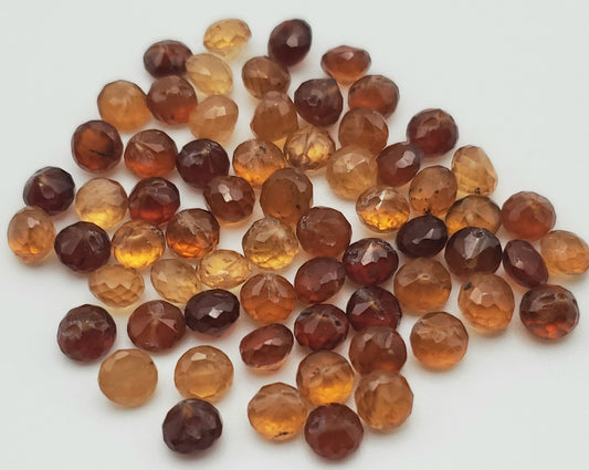 5mm Hessonite Garnet Top Drill