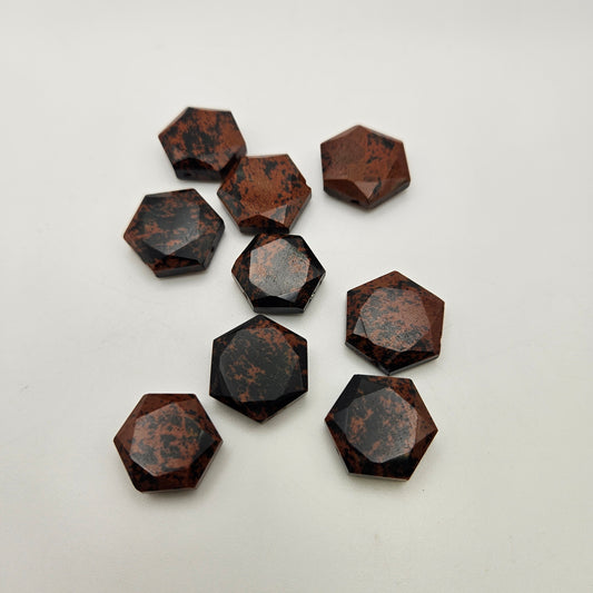 Mahogany Obsidian Hexagon SINGLE