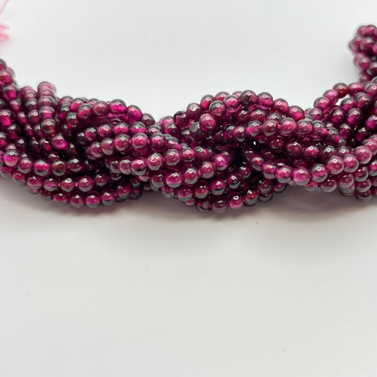 2mm Garnet Smooth Round Strand