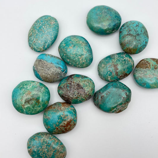 30mm Turquoise Oval Smooth Single Bead