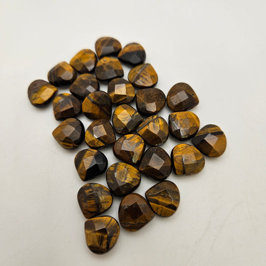 Tiger's Eye Faceted Top Drill Single Bead.