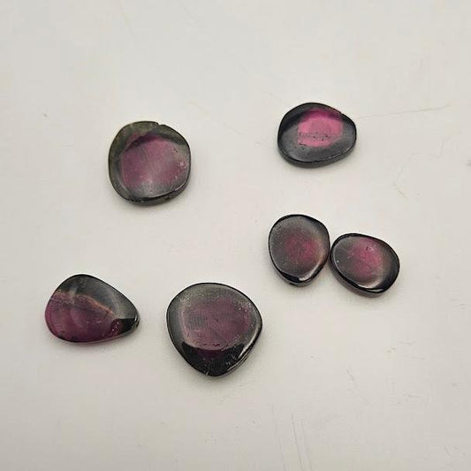 Tourmaline Flat Beads Single.