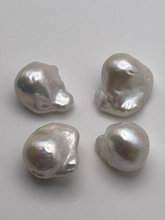 14-18mm White Baroque Pearls