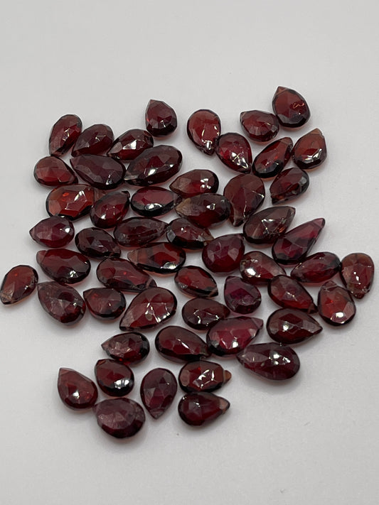 AA Garnet Faceted Top Drill Teardrop Single