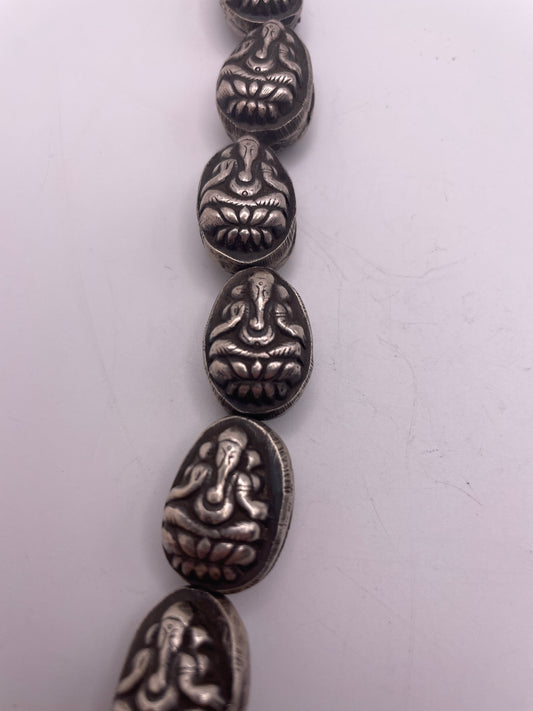 Ganesh Bead Antique indian Coin Silver Single Bead