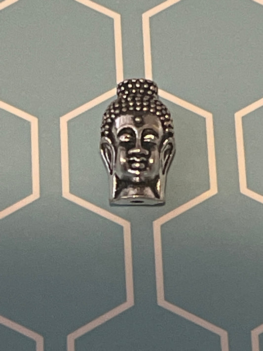 15mm Buddha Bead Pewter Single.